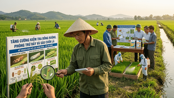 Tăng cường điều tra, phát hiện phòng trừ rầy nâu, rầy lưng trắng và sâu cuốn lá nhỏ hại lúa xuân năm 2026