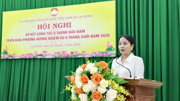Uỷ ban MTTQ Việt Nam xã Cai Kinh sơ kết công 6 tháng đầu năm, triển khai nhiệm vụ 6 tháng cuối năm 2026