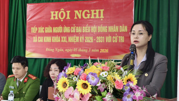 Các Ứng cử viên đại biểu HĐND xã Cai Kinh khoá XXI, nhiệm kỳ 2026 – 2031, các đơn vị bầu cử số 01, 02 và 05 tiếp xúc cử tri các thôn trên địa bàn