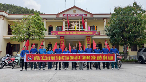 Đoàn Thanh niên xã Cai Kinh tăng cường tuyên truyền Ngày hội toàn dân đi bầu cử