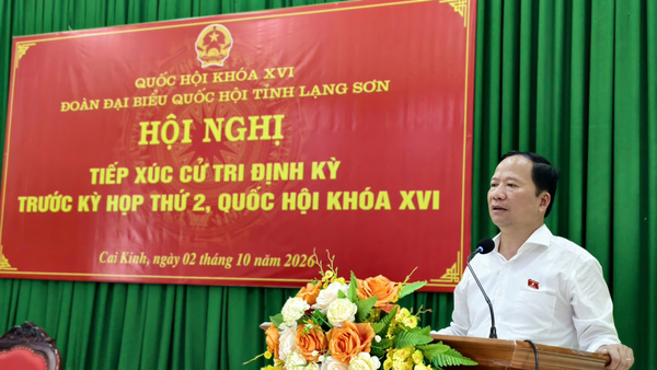 Đoàn đại biểu Quốc hội tỉnh tiếp xúc cử tri xã Cai Kinh